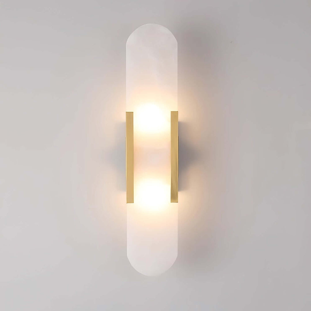 Langgestreckte Alabaster-Wandleuchte