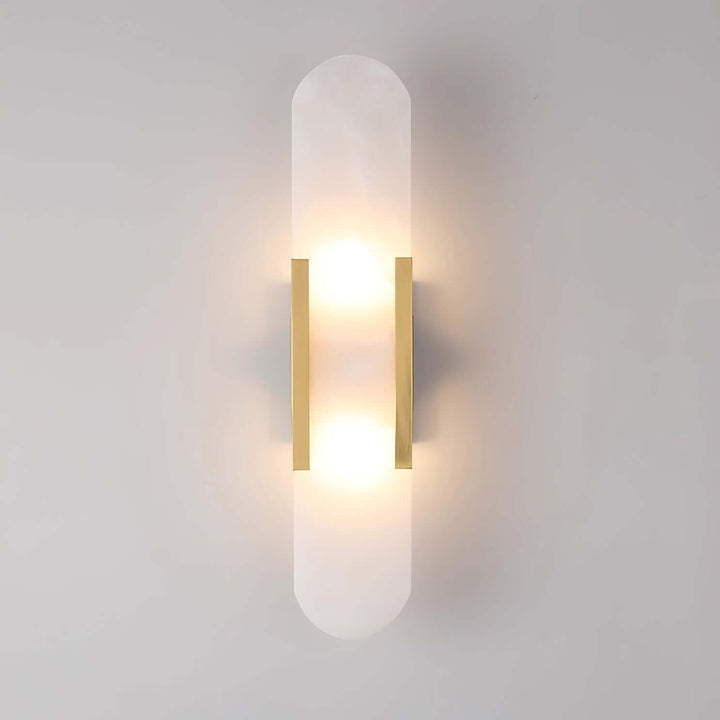 Langgestreckte Alabaster-Wandleuchte