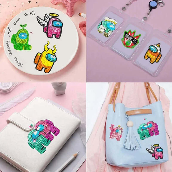 Kinder-Diamant-Sticker Set - Glitzernde Bastel-Steine
