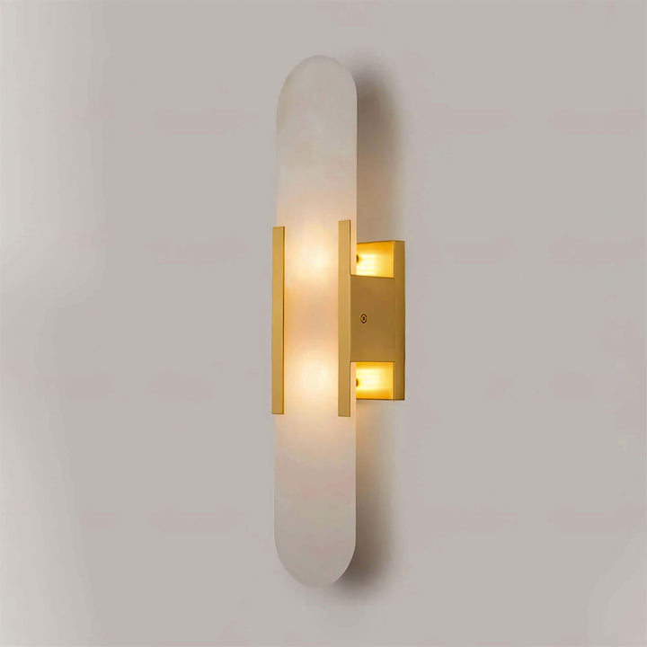 Langgestreckte Alabaster-Wandleuchte