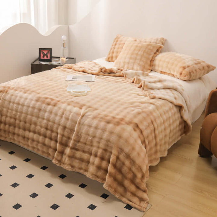 Couverture d'hiver en laine - douillette et chaude