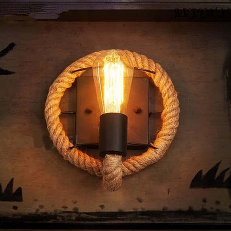 Vintage Seil-Wandleuchte Industrial Design