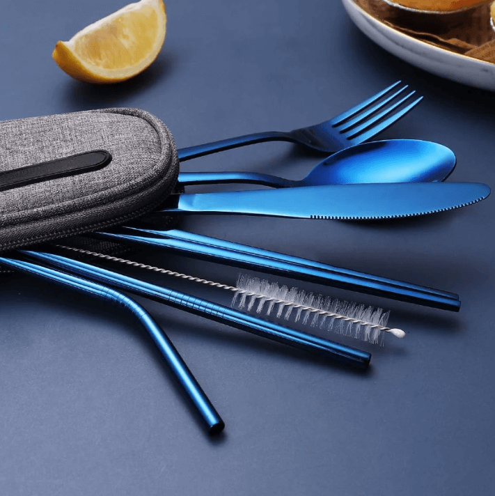 Ensemble de couverts compacts en acier inoxydable - Durable et élégant