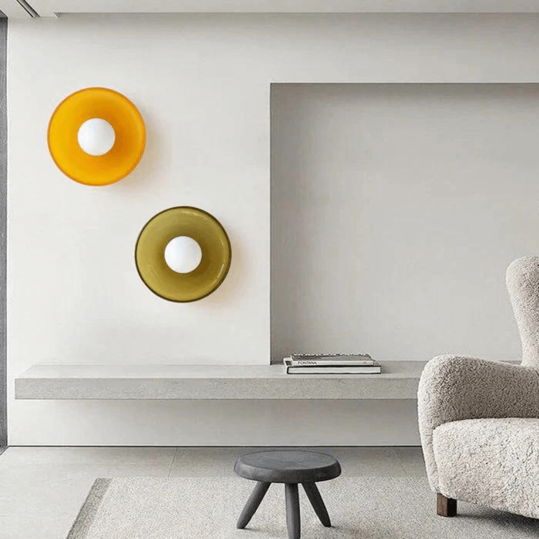 Runde LED Deckenleuchte Modern Glas Lampe