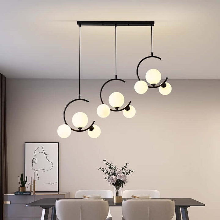 Moderne LED-Pendelleuchte, dimmbar, 3 Lichtköpfe