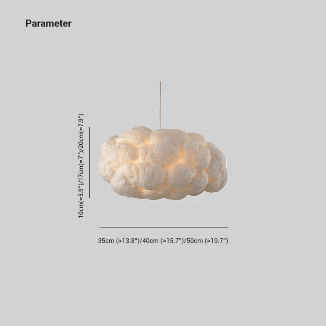 Suspension LED Cloud coton - PVC blanc