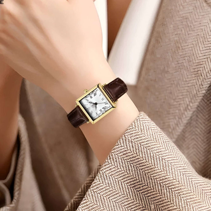 Quadratische Damen-Armbanduhr- Modernes Design & Eleganz