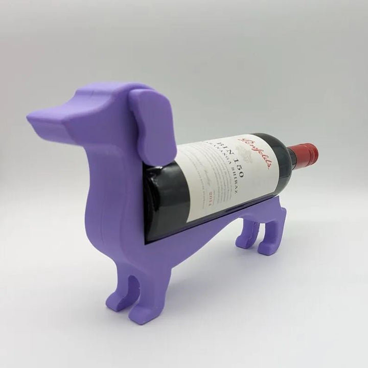 "Dackel Weinflaschenhalter: Stilvoller Dackelstil in verschiedenen Farben, elegant für Ihre Weinpräsentation"
