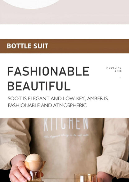 Élégante carafe en verre avec couvercle en bois