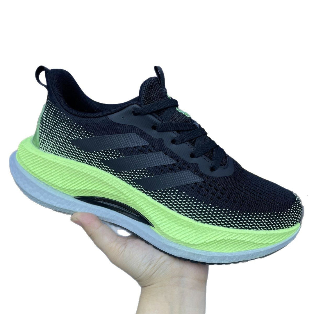 "Damen Laufschuhe High-Performance, atmungsaktiv & leicht, in Grau, Seitenansicht, robuste Außensohle"