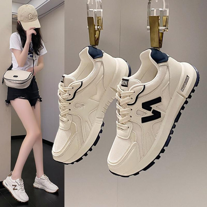 "Damen Sneaker, sportlich, atmungsaktiv, graues Mesh, griffige Laufsohle; ideal für Alltag & Sport; bequem & leicht."