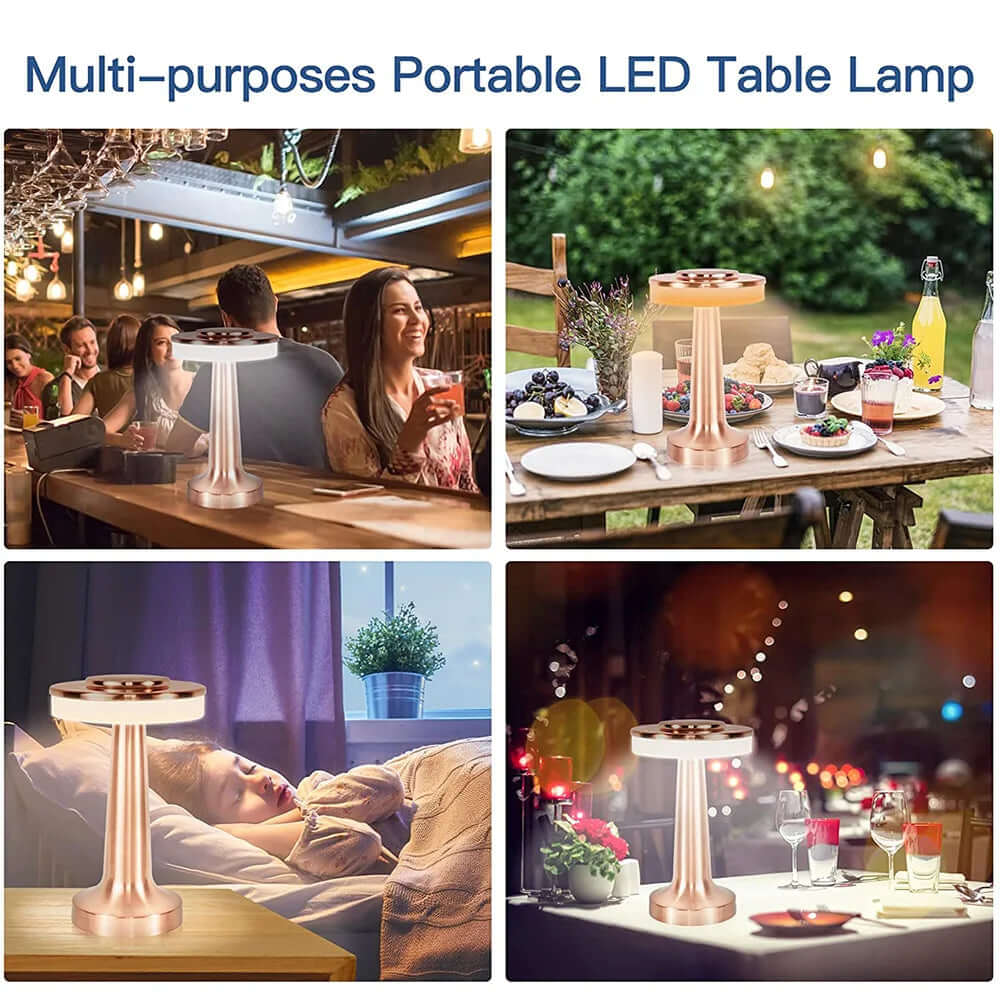 Kabellose LED Tischlampe, wiederaufladbar