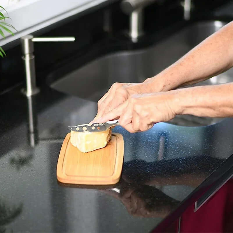 Beurrier avec couvercle en bambou - récipient de conservation des aliments