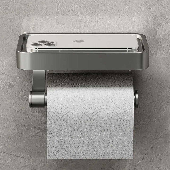 Edelstahl Toilettenpapierhalter mit Ablage