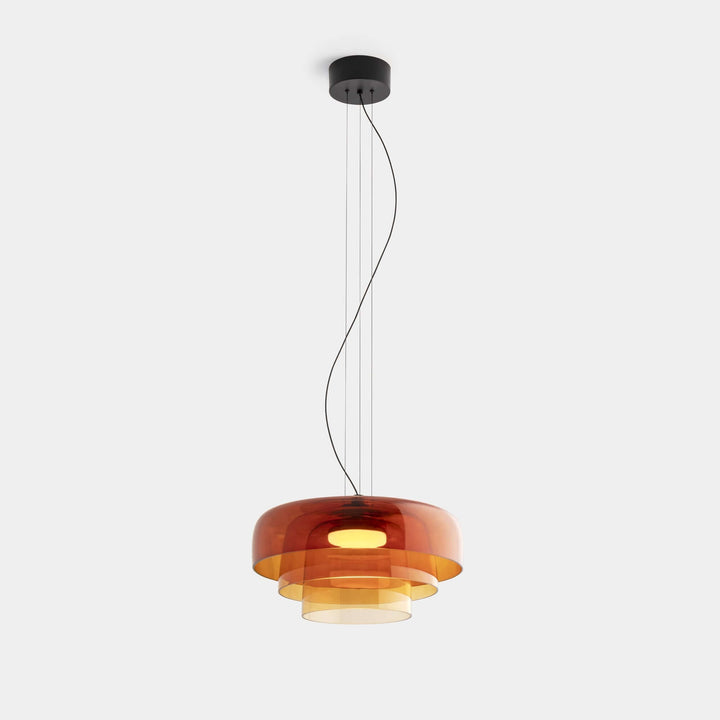 Elegante Glas-Pendelleuchte mit LED