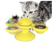 Jouet pour chat avec griffoir et moulin à vent - Interactif