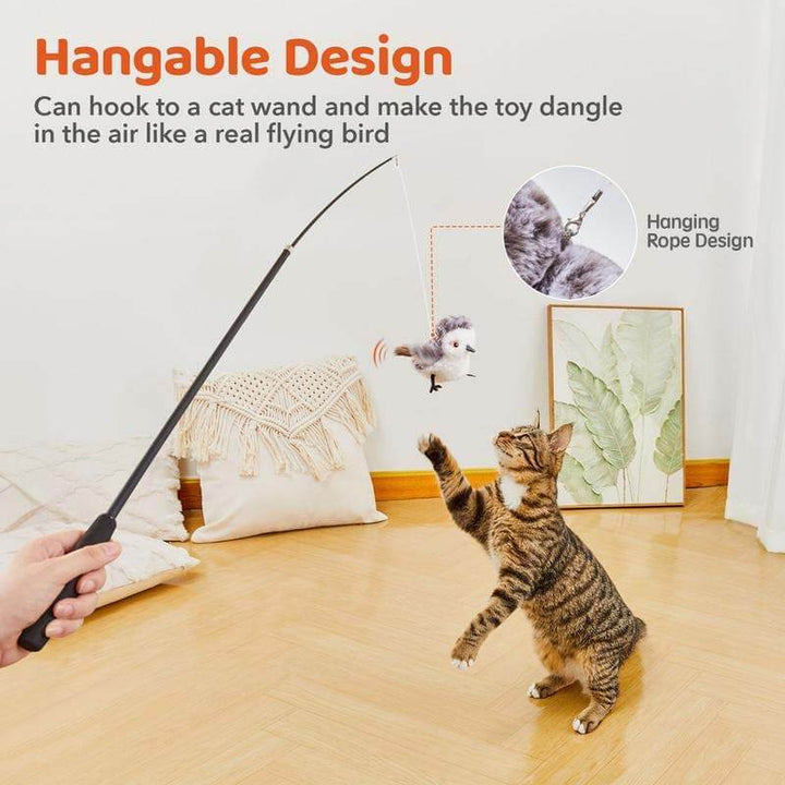 Jouet interactif pour chat oiseau avec sons