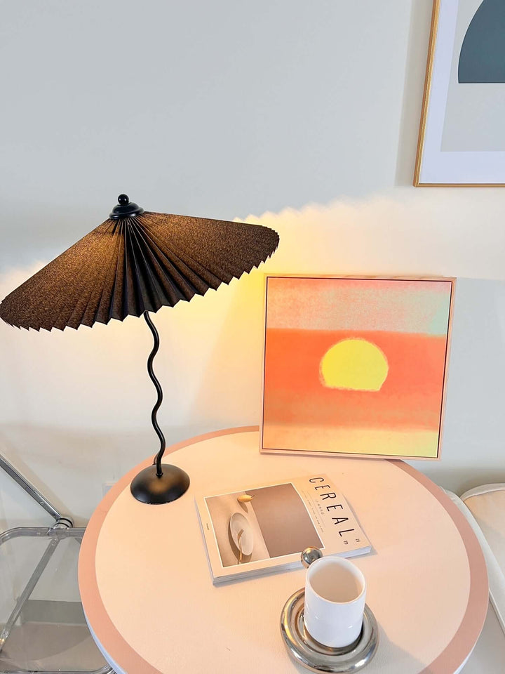 Designer Tischlampe Metall Modern Wellenförmig