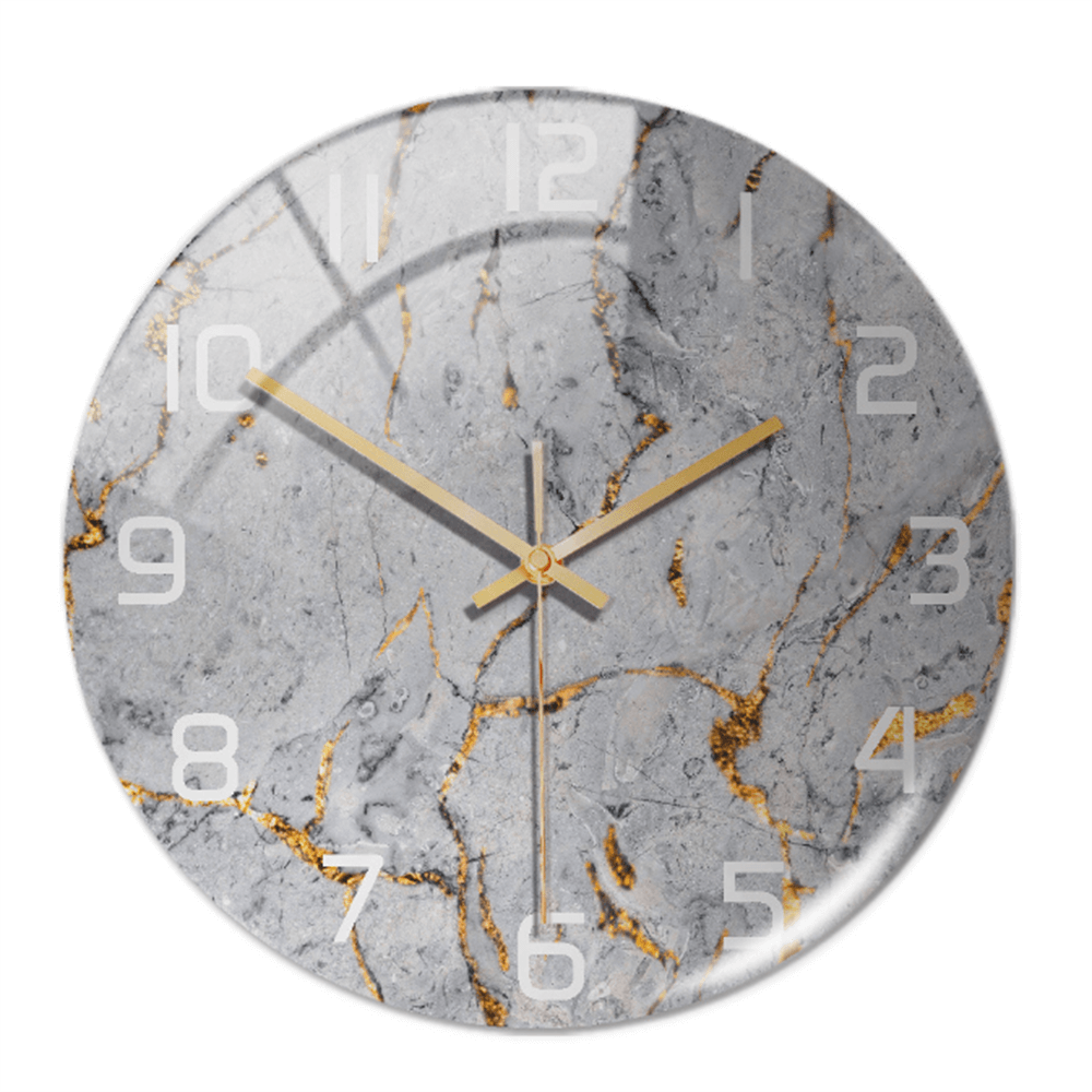 Horloge murale élégante aspect marbre 30 cm