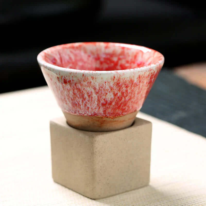 Handgefertigte Keramik Teetasse - Japanischer Stil