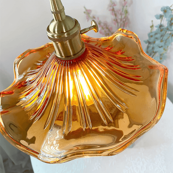 Blumen Pendelleuchte Glas LED