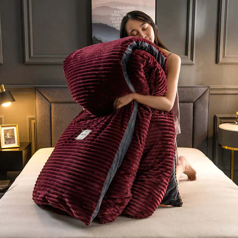 Samt-Fleece Bettbezug für luxuriösen Schlafkomfort