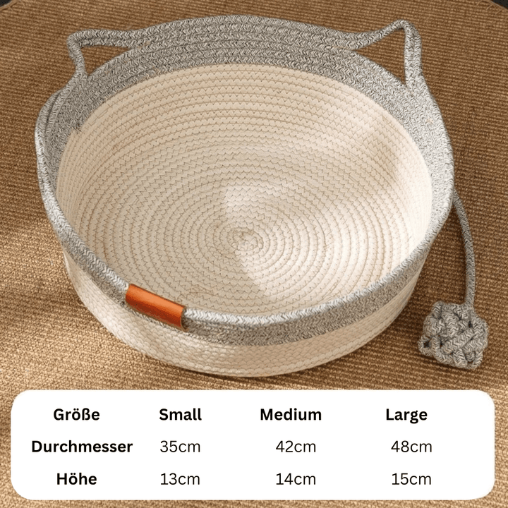 Lit douillet pour chat en coton - tissé à la main
