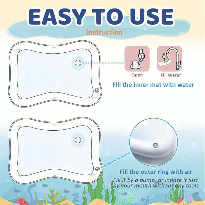 Tapis de jeu d'eau interactif pour chats