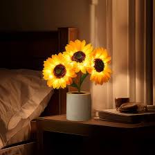 LED Sonnenblumenlampe Stimmungslicht Dekoleuchte