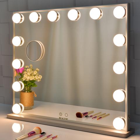 Dimmbare LED-Lampen für Make-up-Spiegel, energiesparend mit drei Lichtmodi für präzises Schminken zu Hause.