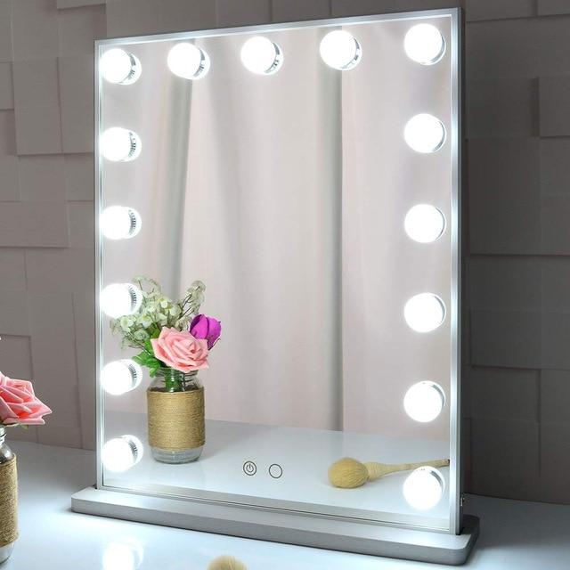 Dimmbare LED-Lampen für Make-up-Spiegel, energiesparend mit drei Lichtmodi für präzises Schminken zu Hause.