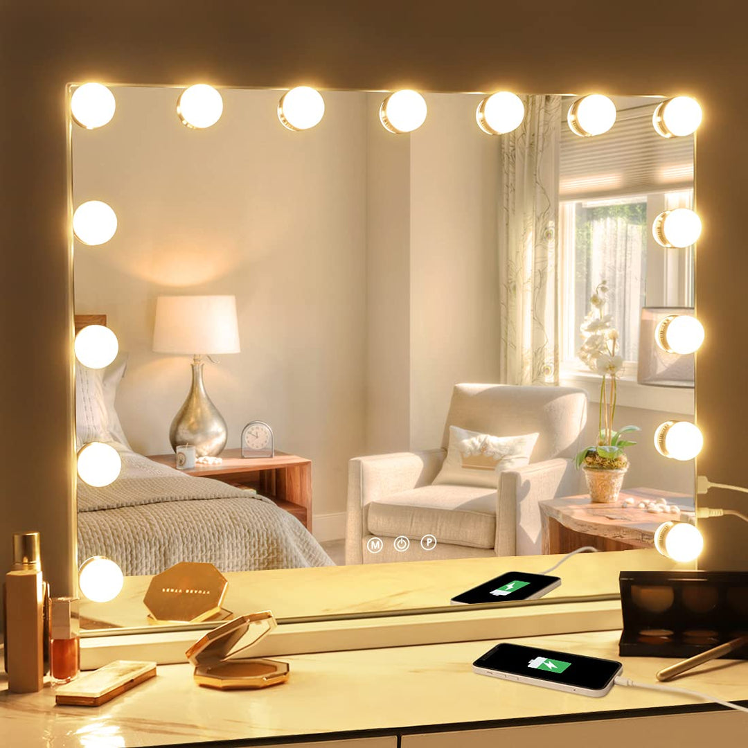 Dimmbare LED-Lampen für Make-up-Spiegel, energiesparend mit drei Lichtmodi für präzises Schminken zu Hause.