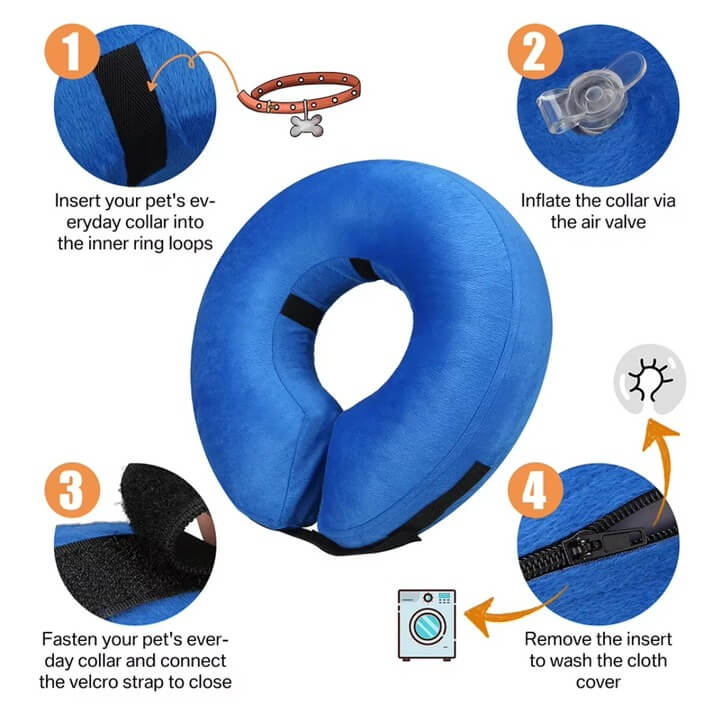 Collier gonflable confortable
