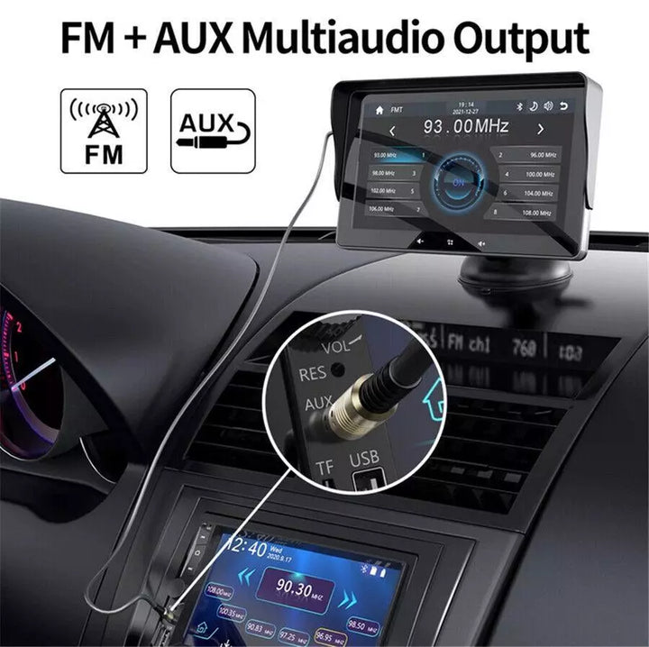 "Drahtloses CarPlay™ System mit Rückfahrkamera, modernem Design im Auto, für Sicherheit und einfache Smartphone-Integration."