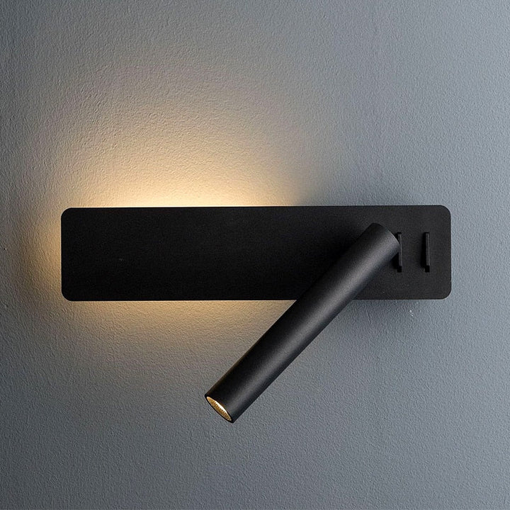 "Drehbare LED-Lesewandleuchte fürs Schlafzimmer, an der Wand montiert, in stilvollen Farbnuancen verfügbar."