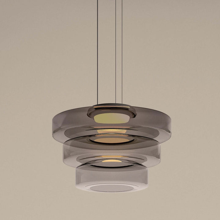 Moderne Glas-Hängeleuchte im Bauhaus-Stil