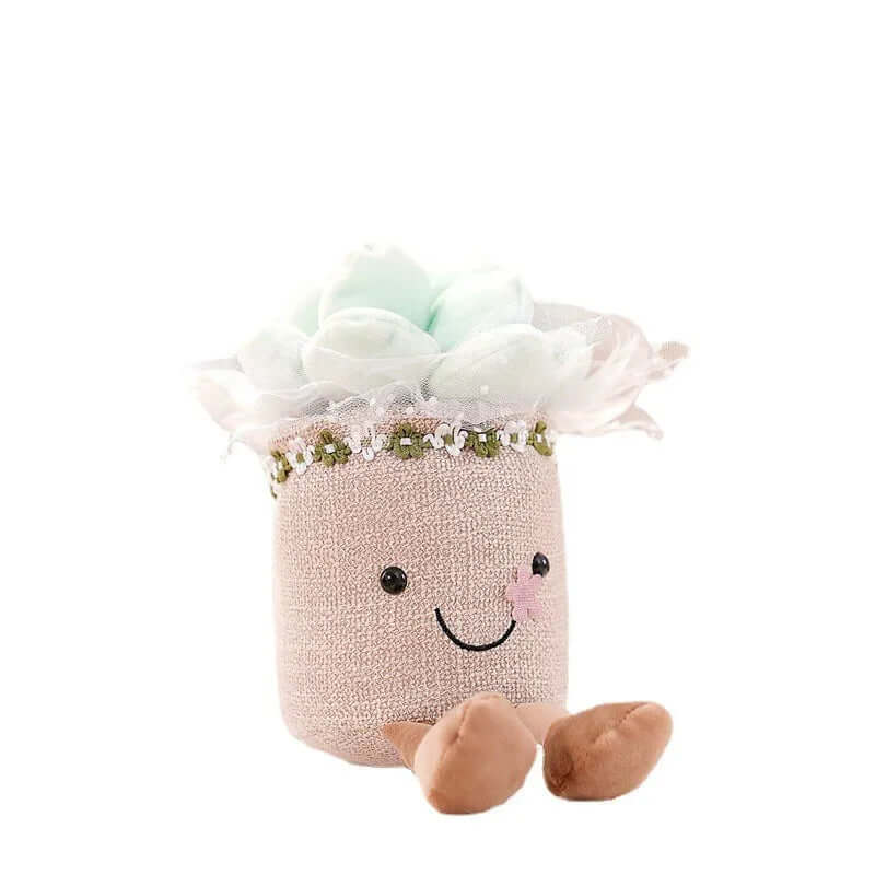 Peluche fleur câline - compagnon d'oreiller doux