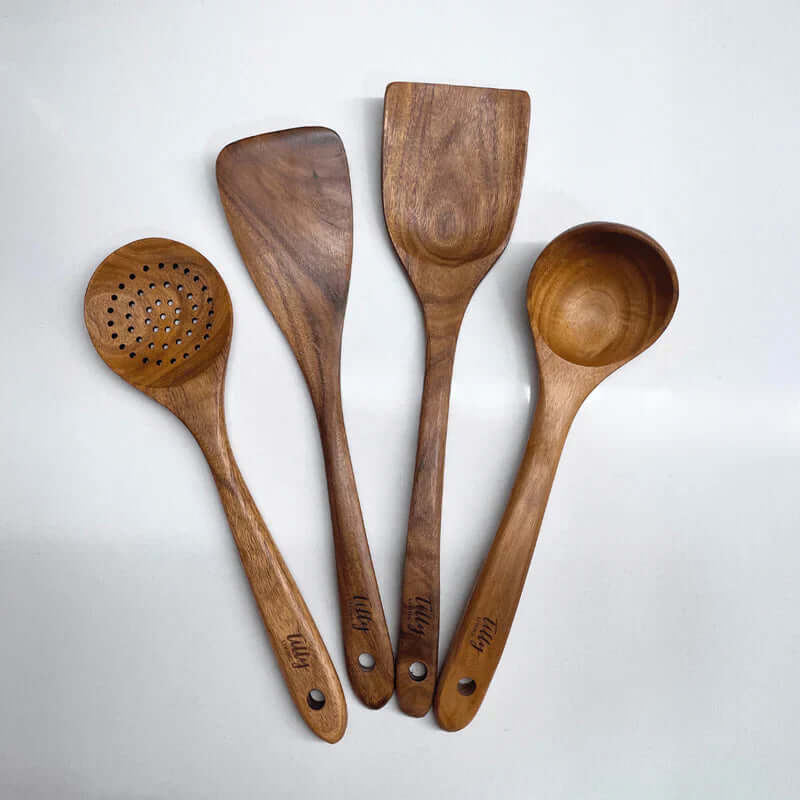 Holz-Küchenhelfer-Set - Natürlich & Langlebig
