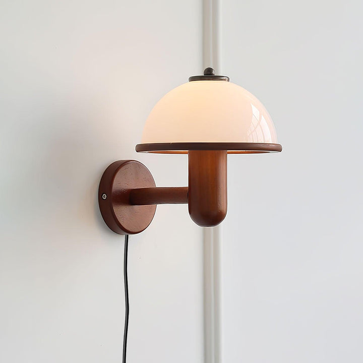 Pilz Design Wandleuchte Holz Modern