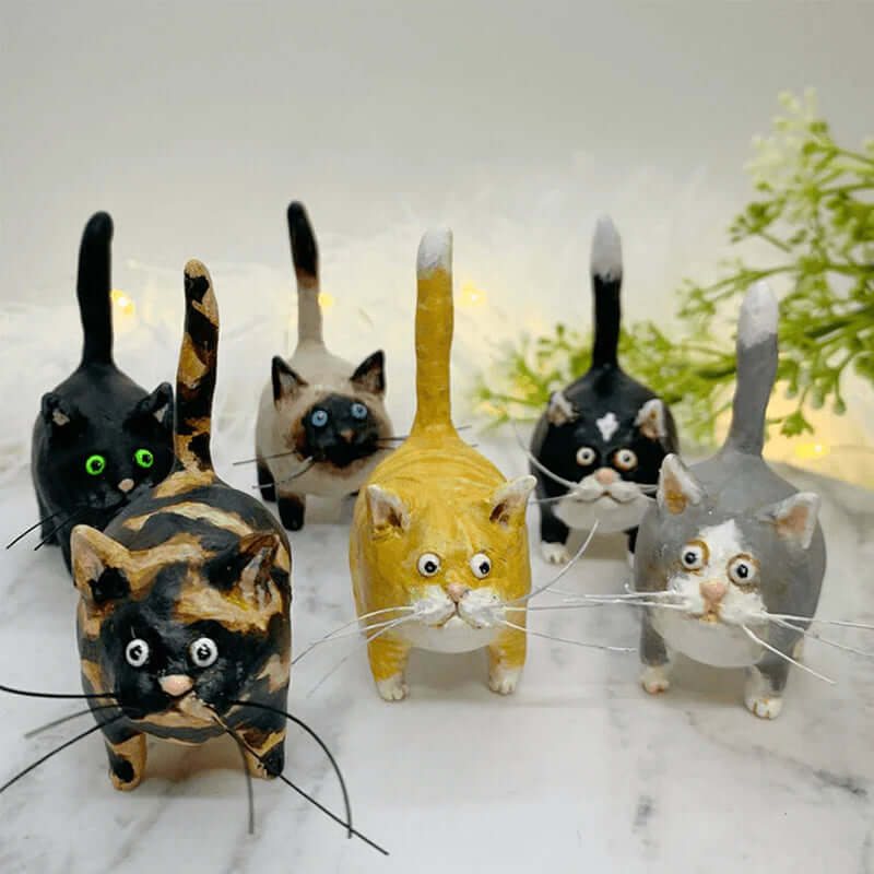 Handgefertigtes Katzen-Weihnachtsbaumornament