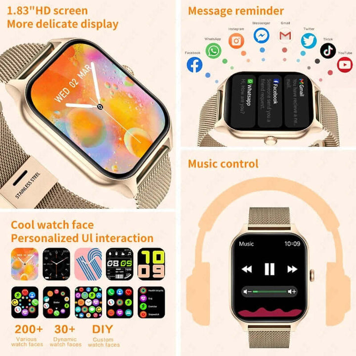 Elegante Smartwatch Damen Fitnessuhr - Aktivitätstracker
