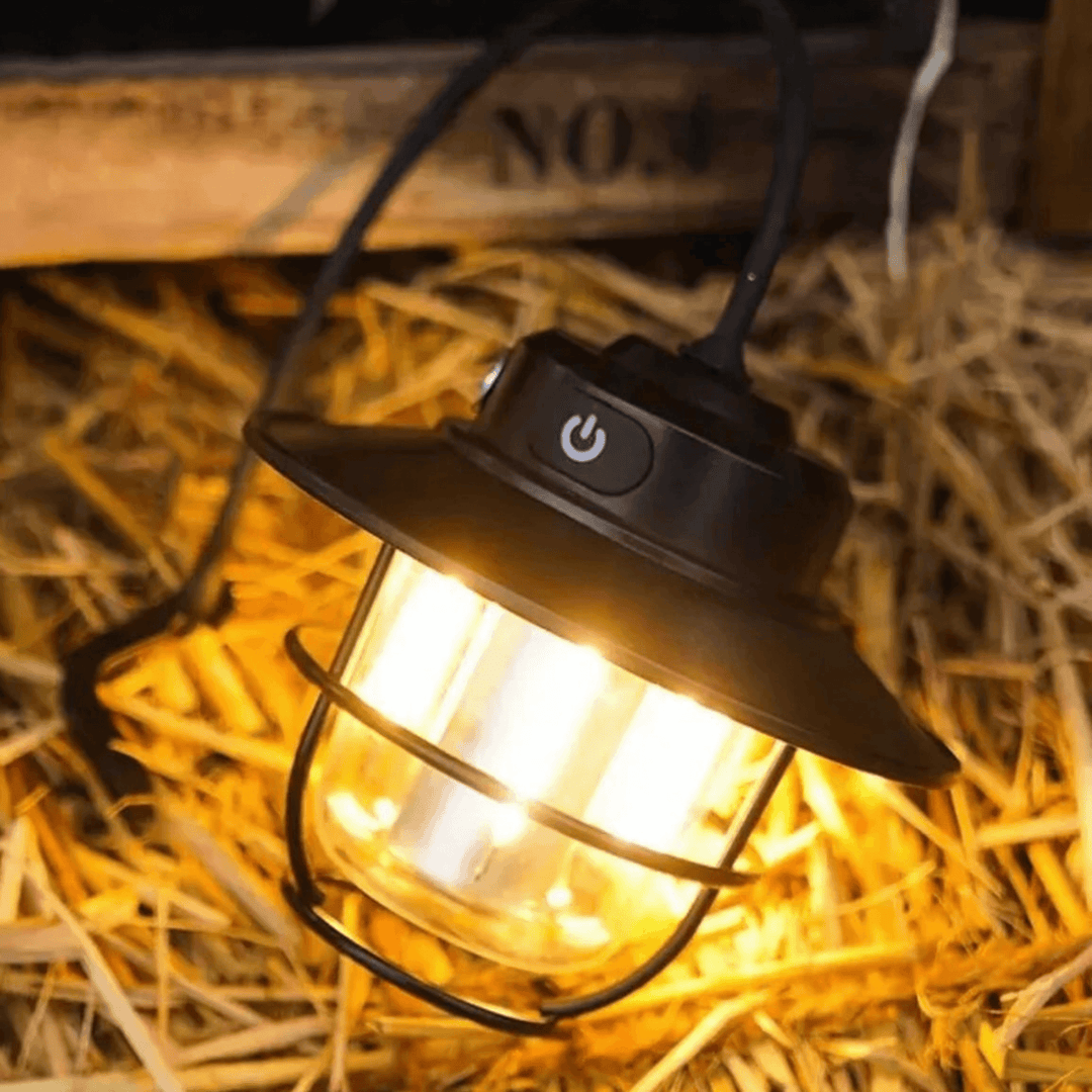 Lampe de camping LED portable au style rétro