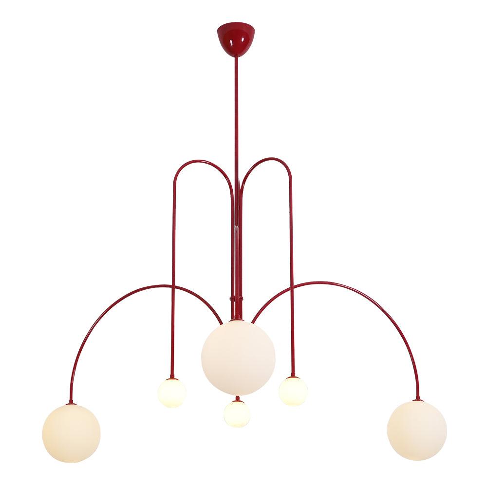 Suspension élégante en verre et métal