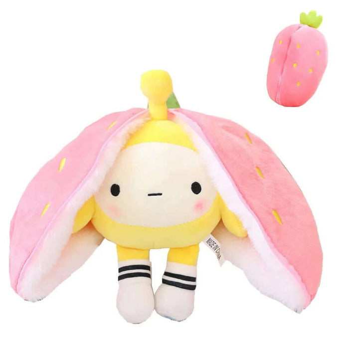 Peluche 2 en 1 - animal et fruit