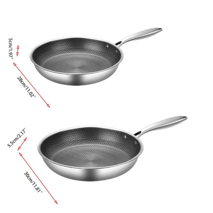 Antihaft-Bratpfanne 28cm - Edelstahl Induktion - Kratzfest