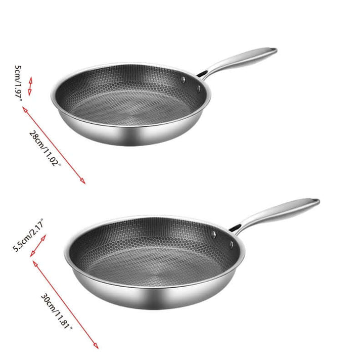Antihaft-Bratpfanne 28cm - Edelstahl Induktion - Kratzfest