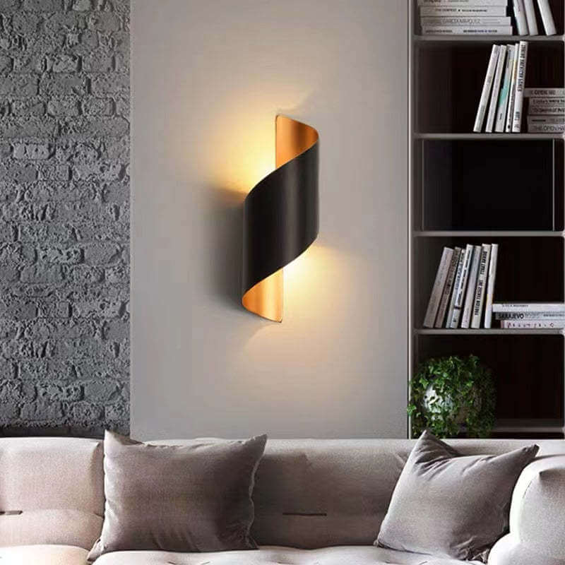 Moderne Spiral-LED-Wandleuchte