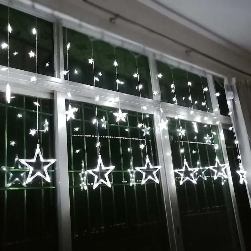 LED Sternenvorhang Lichterkette 3x3m Warmweiß