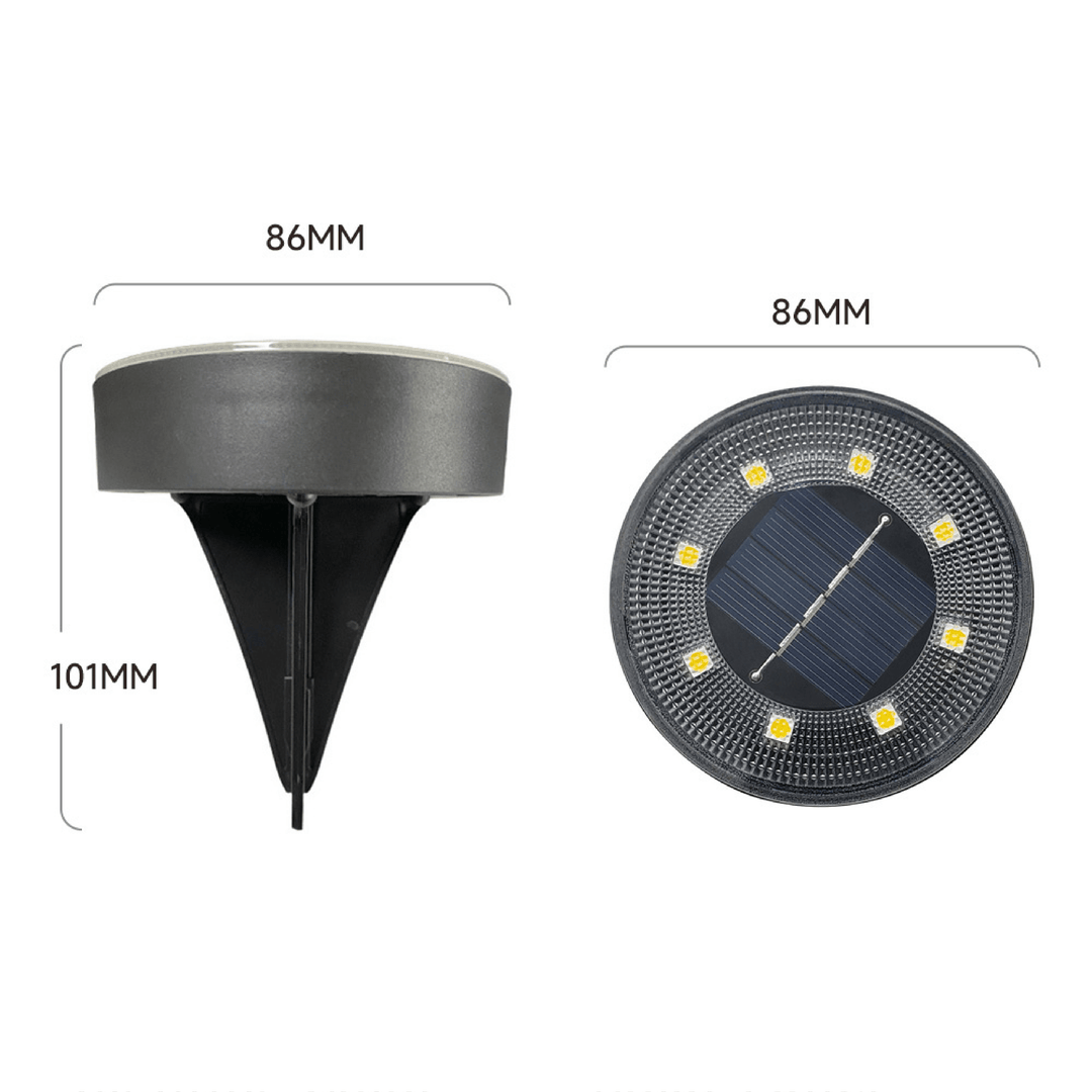 Solar Bodenleuchten Garten, 4er Set, Wasserdicht