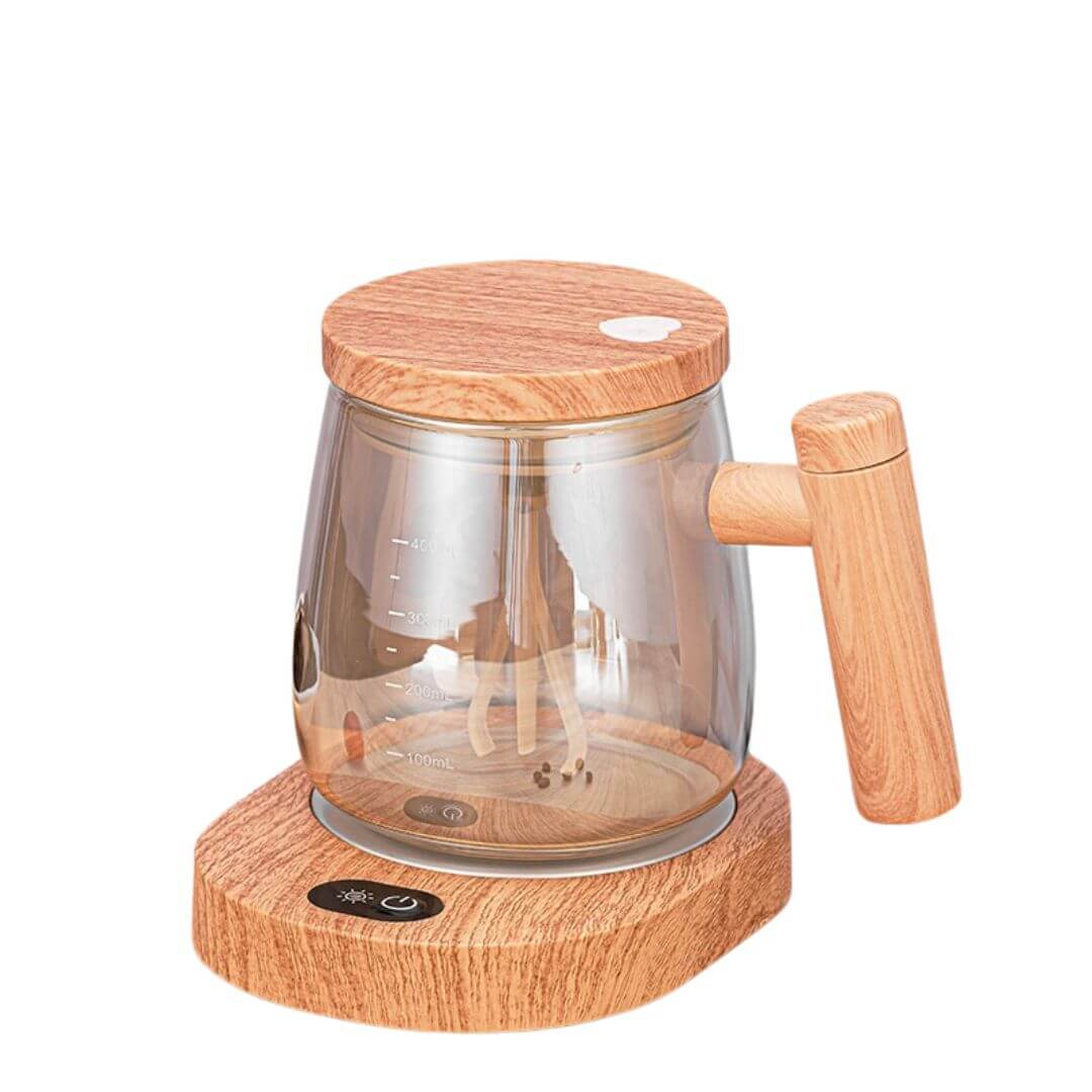 Mixeur à main en bois - Mixeur à smoothie 2 en 1